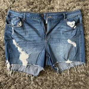 FASHION NOVA Guilty Pleasure Stretch Ripped Denim Shorts